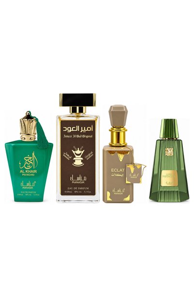 MANASIK Set 4 Manasik, Al Baraka Pistachio + Ameer al Oud Original + Eclat + ...