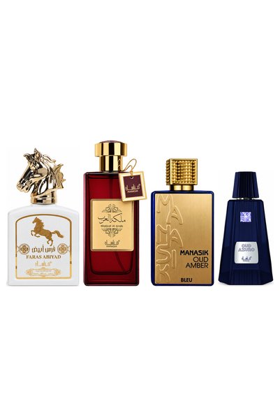 MANASIK Set 4 parfumuri Manasik, Faras Abiyad + Malikat al Arab + Oud Amber B...