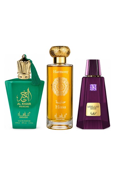 MANASIK Set 3 parfumuri Manasik, Al Baraka Pistachio + Hissa Harmony + Morado...