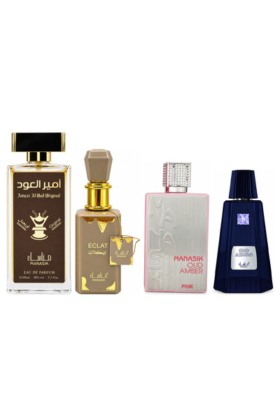 MANASIK Set 4 parfumuri Manasik, Ameer al Oud Original + Eclat + Oud Amber Pi...