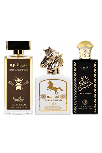 MANASIK Set 3 parfumuri Manasik, Ameer al Oud Original + Faras Abiyad + Laila...