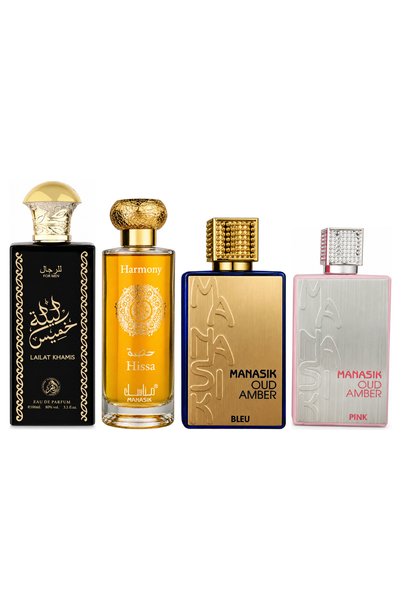 MANASIK Set 4 parfumuri Manasik, Lailat Khamis + Hissa Harmony + Oud Amber Bl...