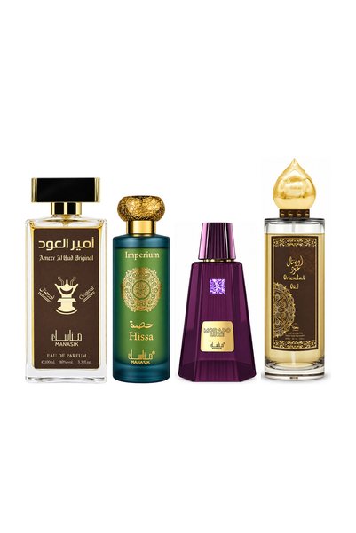 MANASIK Set 4 Manasik, Ameer al Oud Original + Hissa Imperium + Morado Luxe +...