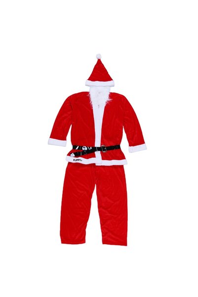 OEM Costum Moș Crăciun pentru bărbați, set 5 piese, din catifea, adulți, idea...