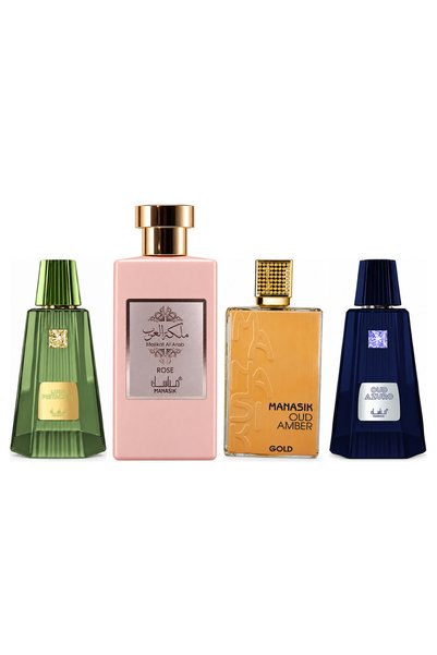 MANASIK Set 4 Manasik, Lush Pistachio + Malikat al Arab Rose + Oud Amber Gold...