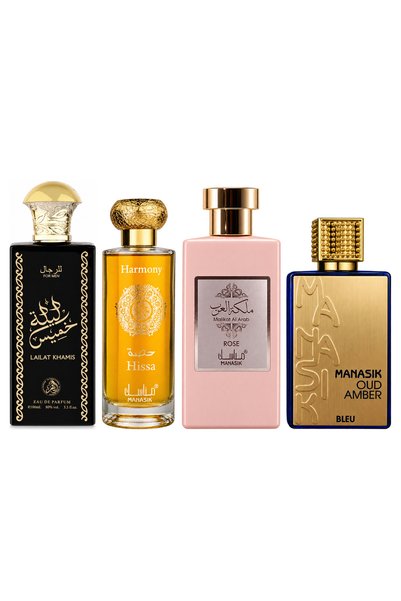 MANASIK Set 4 Manasik, Lailat Khamis + Hissa Harmony + Malikat al Arab Rose +...