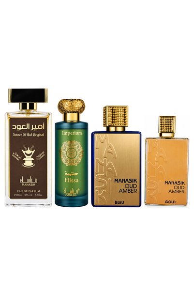 MANASIK Set 4 Manasik, Ameer al Oud Original + Hissa Imperium + Oud Amber Ble...