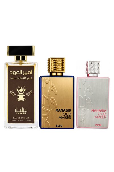 MANASIK Set 3 parfumuri Manasik, Ameer al Oud Original + Oud Amber Bleu + Oud...