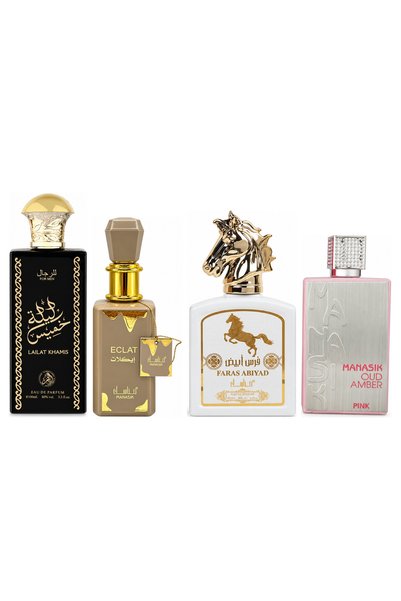 MANASIK Set 4 parfumuri Manasik, Lailat Khamis + Eclat + Faras Abiyad + Oud A...