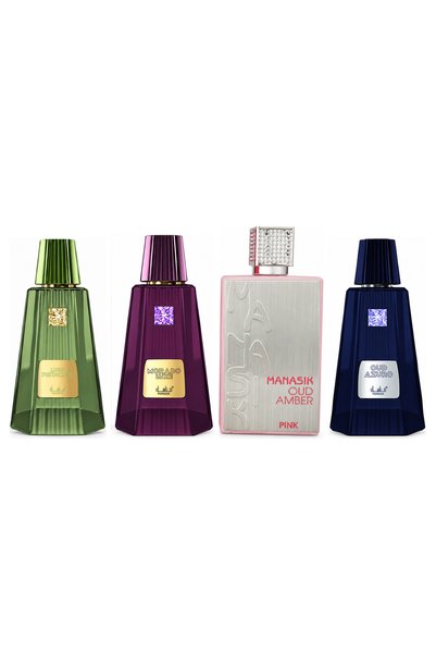 MANASIK Set 4 parfumuri Manasik, Lush Pistachio + Morado Luxe + Oud Amber Pin...