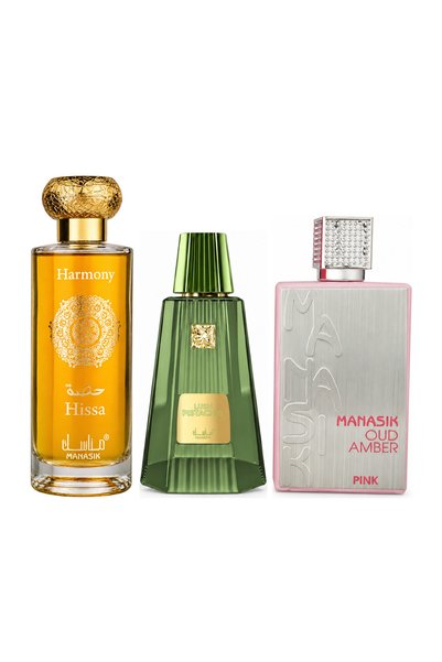 MANASIK Set 3 parfumuri Manasik, Hissa Harmony + Lush Pistachio + Oud Amber P...
