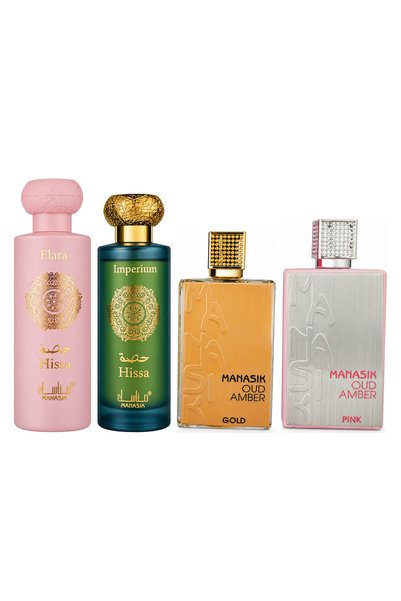 MANASIK Set 4 parfumuri Manasik, Hissa Elara + Hissa Imperium + Oud Amber Gol...