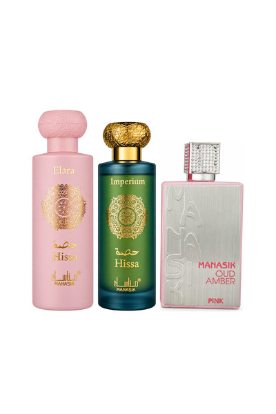 MANASIK Set 3 parfumuri Manasik, Hissa Elara + Hissa Imperium + Oud Amber Pin...