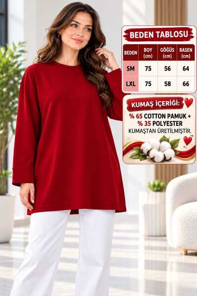 Soul Tunic, Modest Tunic, Long-Sleeved Blouse, Soft-Textured, Simple, Basic S...