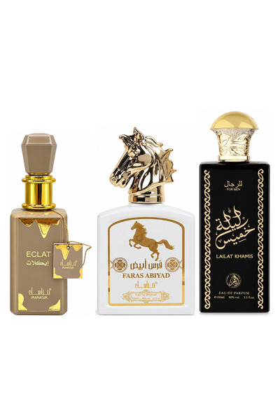 MANASIK Set 3 parfumuri Manasik, Eclat + Faras Abiyad + Lailat Khamis, EDP, 3...