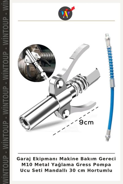 Wintoup Garage Equipment, Machine Maintenance Tool, M10 Metal Grease Pump Noz...