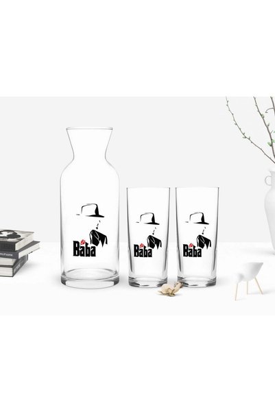 Bk Gift BK Home Colorful Printed "The Godfather" Design Pair of Raki Glasses ...