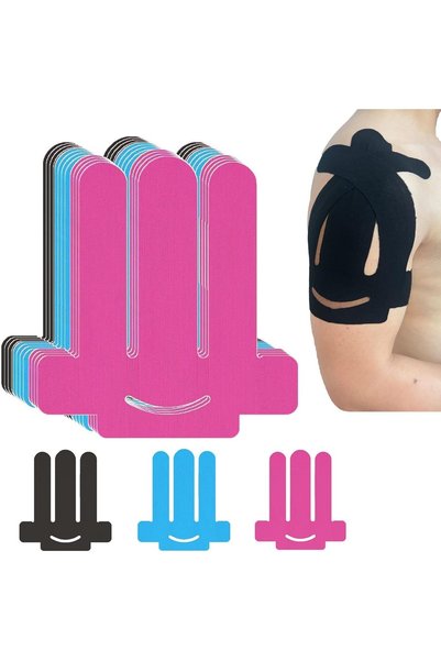 JOYZZZ Kinesiology Tape Precut, 12 PCS Elastic Muscle Support Strips, Waterpr...