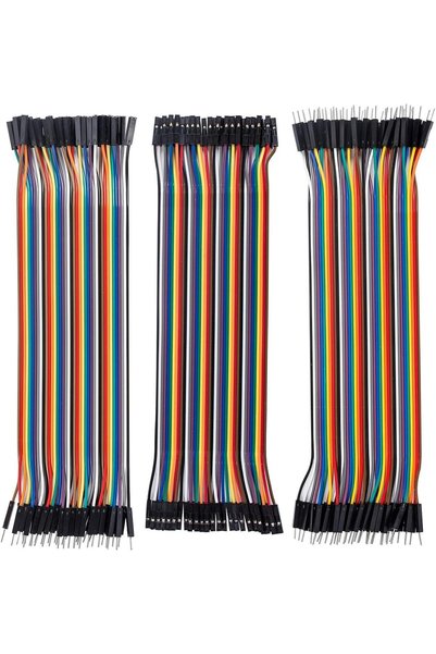 GENERAL Premium 20cm Multicolor Dupont Wire Kit, 40 Pin Male to Male, 40 Pin ...