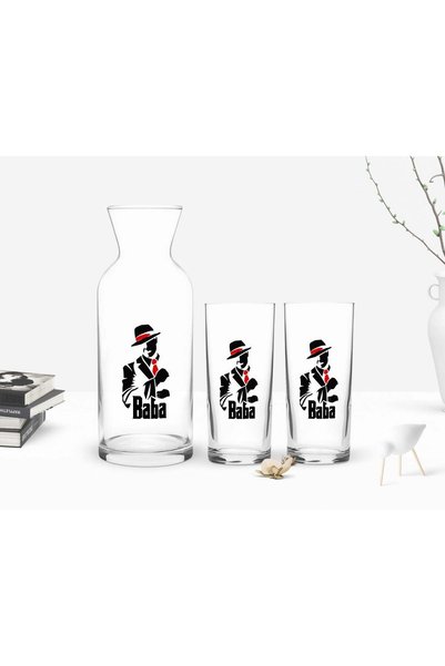 Bk Gift BK Home Colorful Printed "The Godfather" Design Pair of Raki Glasses ...