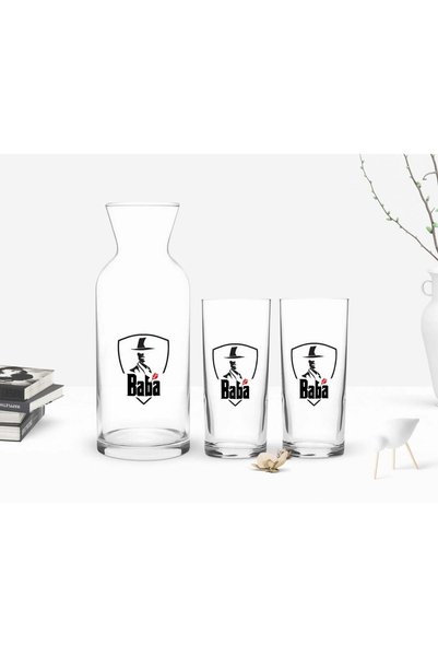 Bk Gift BK Home Colorful Printed "The Godfather" Design Pair of Raki Glasses ...