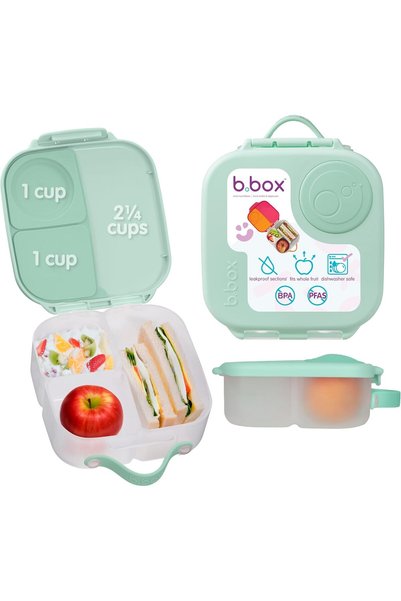 b.box Mini Children's Lunch Box- spearmint | Lunch Box with Compartments | Lu...