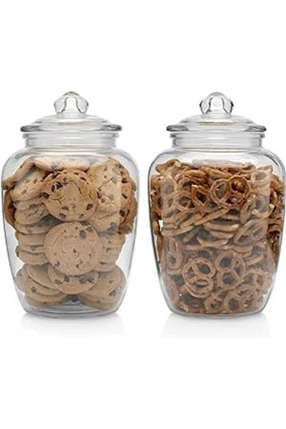 Generic برطمانات أكريليك بغطاء محكم، حاويات صيدلانية كبيرة، عبوات مطبخ للبسكو...