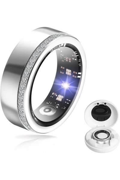 KASTWAVE Health Tracker Smart Ring for Men & Women, IP68 Waterproof Sleep Tra...