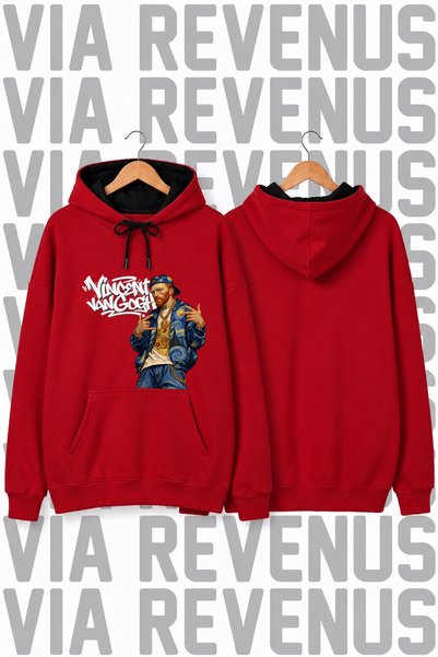 Vordevia Van Gogh Print Unisex Oversized Hoodie