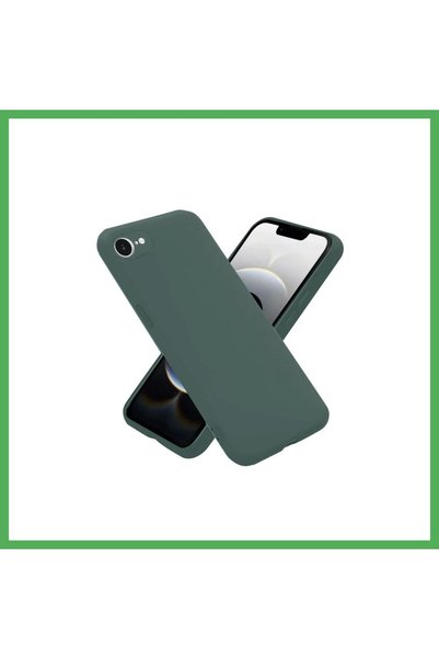Nur store Çanta iPhone 16E Compatible Case - First Silicone - Dark Green BEZOSS