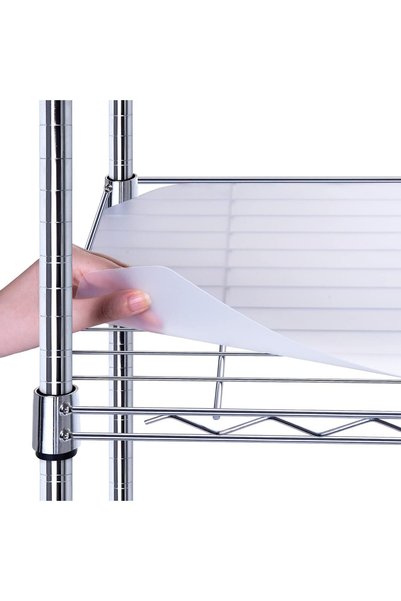 LENND Wire Shelf Liners 5 Pack Clear Plastic Mat Waterproof Rack Cover Non Ad...