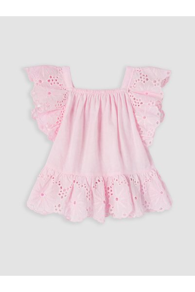 LC Waikiki LCW baby Girl's Eyelet Embroidery Blouse