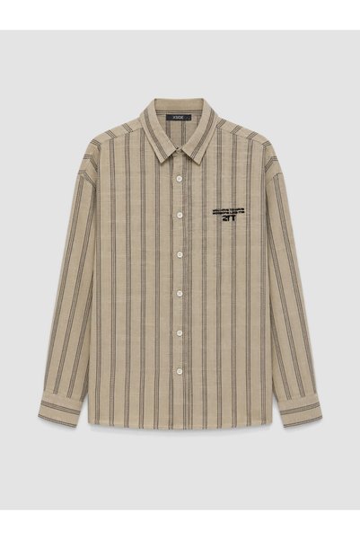 LC Waikiki XSID Embroidered Striped Men's Shirt