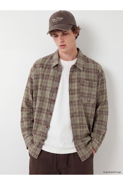 LC Waikiki Lcw vision loose fit plaid men's shirt