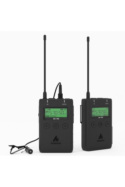 MAONO Microfon Wireless Profesional WM730 – 48 Canale UHF, Clip-On Omnidirecț...