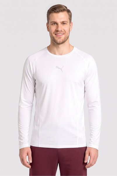 Puma Men Sportswear Fit Long Sleeve Training T-shirt, White