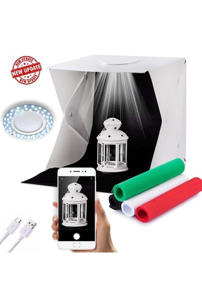 OEM Cort Foto 40x40 cm pentru pozat produse cu 2 benzi de leduri si 1 set led...