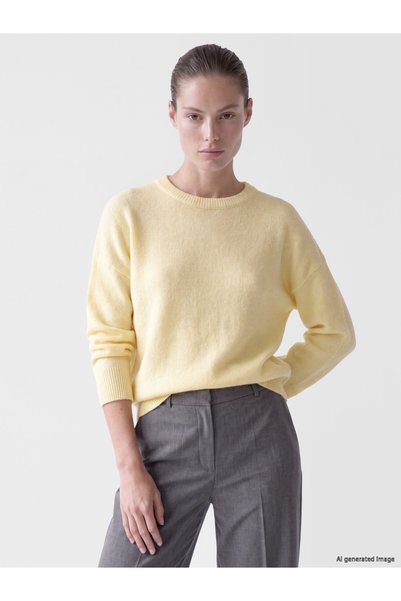 LC Waikiki Pulover Tricotat Oversize cu Guler Rotund pentru Femei