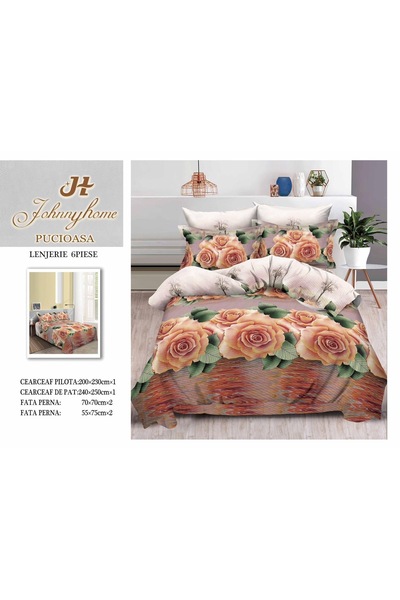 CasaDesteapta.ro Bedding set with 2 Pillow 70x70 cm and 2 55x75 cm, large 3D ...
