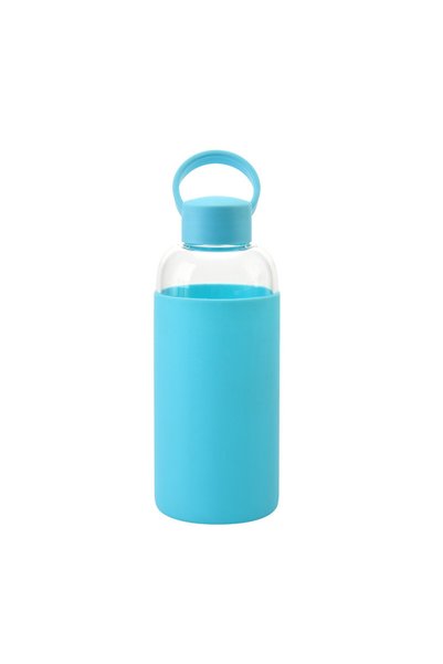 Generic Borosilicate Glass Sports Water Bottle Silicone Sleeve Handle Portable