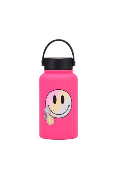 Generic Wide Mouth Vacuum Insulated Water Bottle 650ml Printed for Kids Stude...