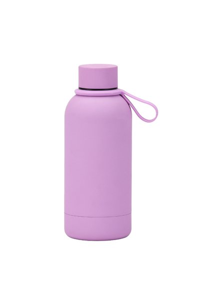 Generic Stainless Steel Insulated Bottle 350ml Small Mouth Silicone Handle Ou...
