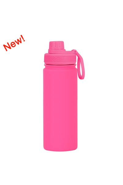 Generic Stainless Steel Wide Mouth Insulated Sports Bottle 550ml Handle Direc...