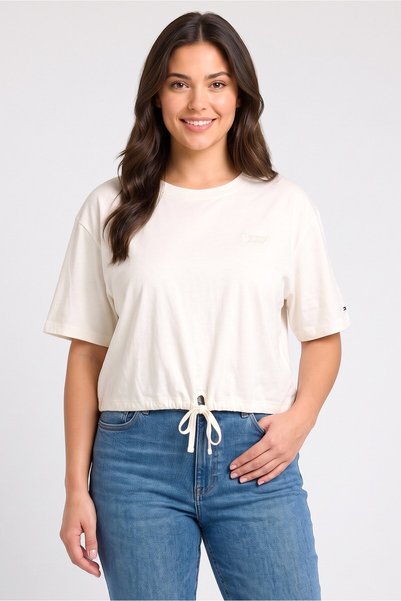 Tommy Hilfiger Tommy Jeans Women Crew Neck Short Sleeve Embroidered Logo Top,...