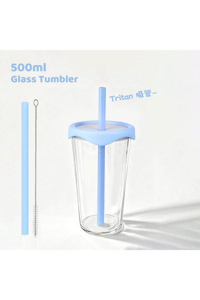 Generic Borosilicate Glass Water Bottle 500ml Heat Resistant Transparent Cup