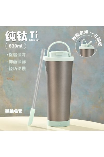 Generic Double Wall Pure Titanium Insulated Water Bottle 830ml Titanium Lined...