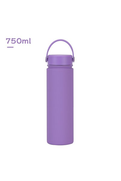 Generic Stainless Steel Wide Mouth Insulated Sports Water Bottle 750ml Handle...