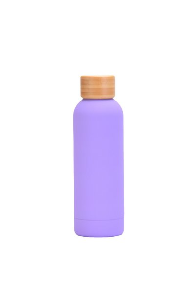 Generic 304 Stainless Steel Insulated Water Bottle 500ml Frosted Bamboo Lid O...