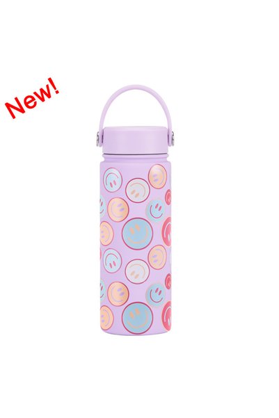 Generic Stainless Steel Wide Mouth Insulated Sports Bottle 550ml Printed Hand...