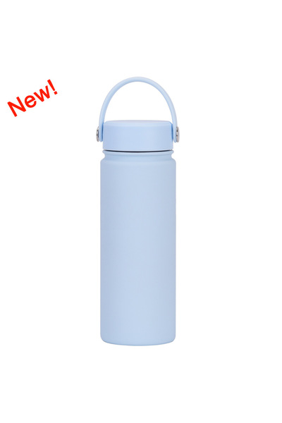 Generic Stainless Steel Wide Mouth Insulated Sports Water Bottle 550ml Handle...